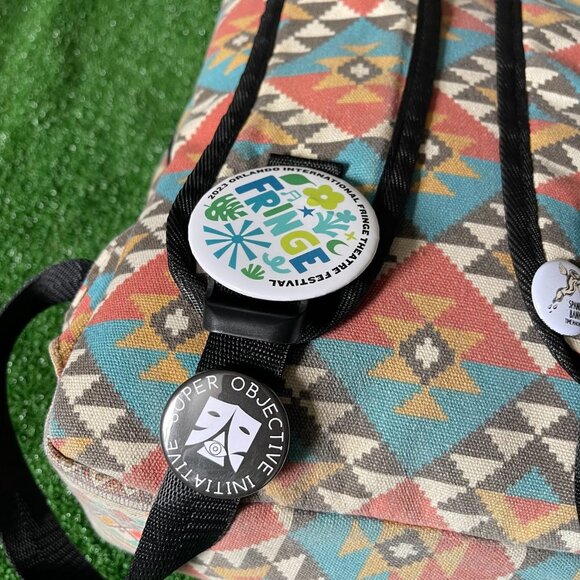 Aeropostale Geometric Pattern Bohemian Style Pockets Medium Backpack Bookbag - Picture 8 of 15